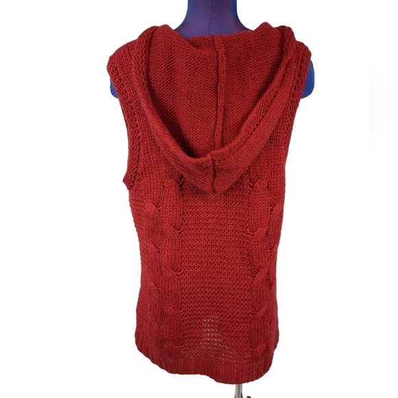 Eddie Bauer Rust Toggle Hooded Duster Sweater Vest Size XL‎ Women's - Picture 4 of 10